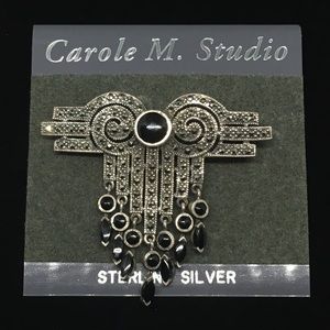 Silver & marcasite brooch